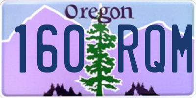 OR license plate 160RQM
