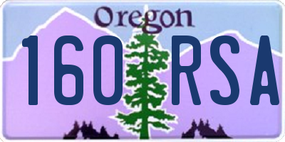 OR license plate 160RSA