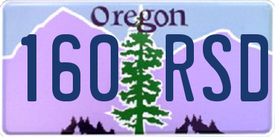 OR license plate 160RSD