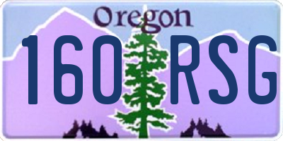 OR license plate 160RSG