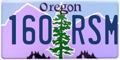OR license plate 160RSM