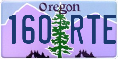 OR license plate 160RTE
