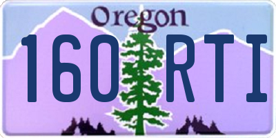 OR license plate 160RTI