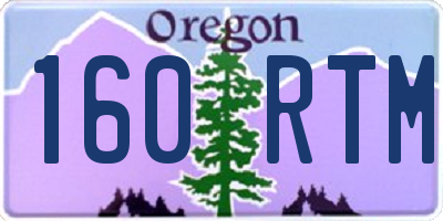 OR license plate 160RTM