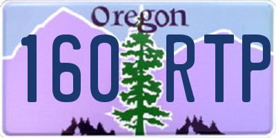 OR license plate 160RTP