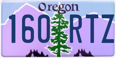 OR license plate 160RTZ