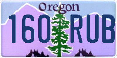 OR license plate 160RUB