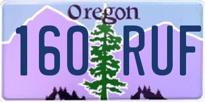 OR license plate 160RUF