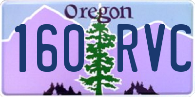 OR license plate 160RVC