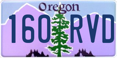 OR license plate 160RVD