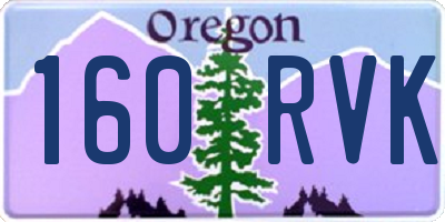 OR license plate 160RVK