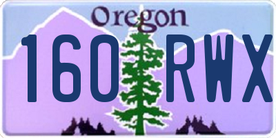 OR license plate 160RWX