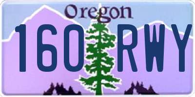 OR license plate 160RWY