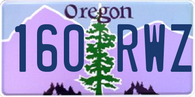 OR license plate 160RWZ
