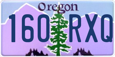 OR license plate 160RXQ
