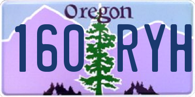 OR license plate 160RYH