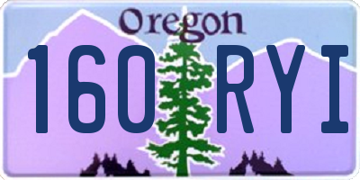 OR license plate 160RYI