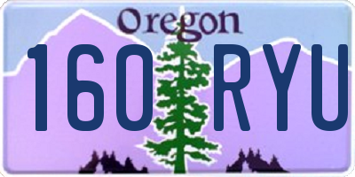 OR license plate 160RYU