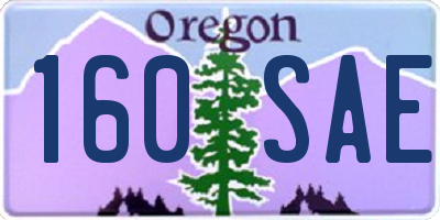 OR license plate 160SAE
