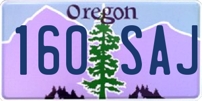 OR license plate 160SAJ