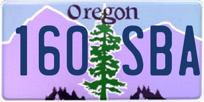 OR license plate 160SBA