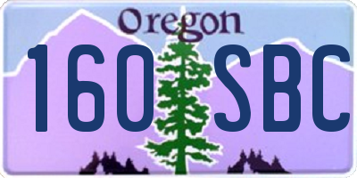 OR license plate 160SBC