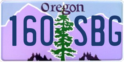 OR license plate 160SBG