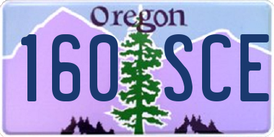 OR license plate 160SCE