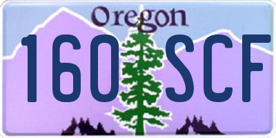 OR license plate 160SCF