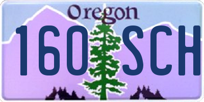 OR license plate 160SCH