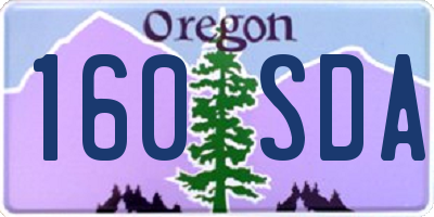 OR license plate 160SDA
