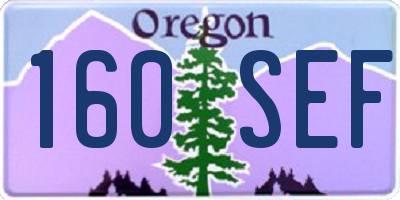 OR license plate 160SEF