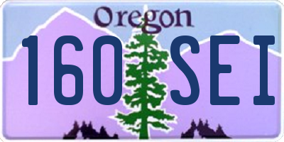 OR license plate 160SEI