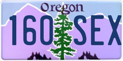 OR license plate 160SEX