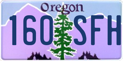 OR license plate 160SFH