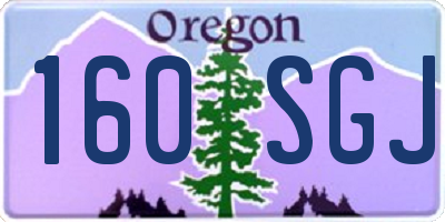 OR license plate 160SGJ
