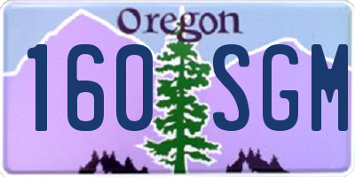 OR license plate 160SGM
