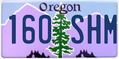 OR license plate 160SHM