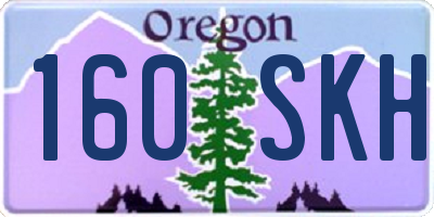 OR license plate 160SKH