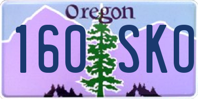 OR license plate 160SKO