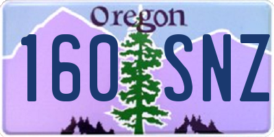 OR license plate 160SNZ