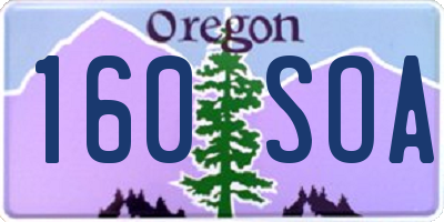 OR license plate 160SOA