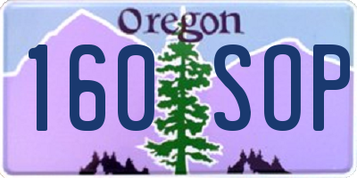 OR license plate 160SOP