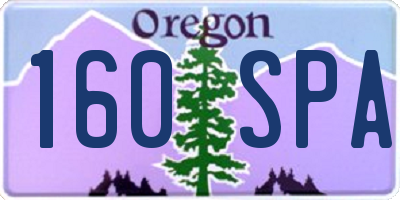 OR license plate 160SPA
