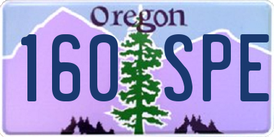 OR license plate 160SPE