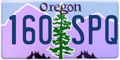 OR license plate 160SPQ