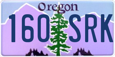 OR license plate 160SRK