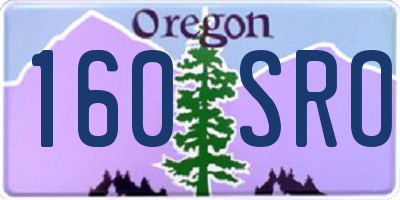 OR license plate 160SRO