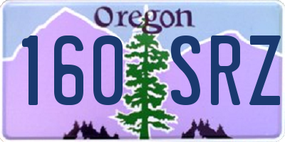 OR license plate 160SRZ