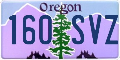 OR license plate 160SVZ